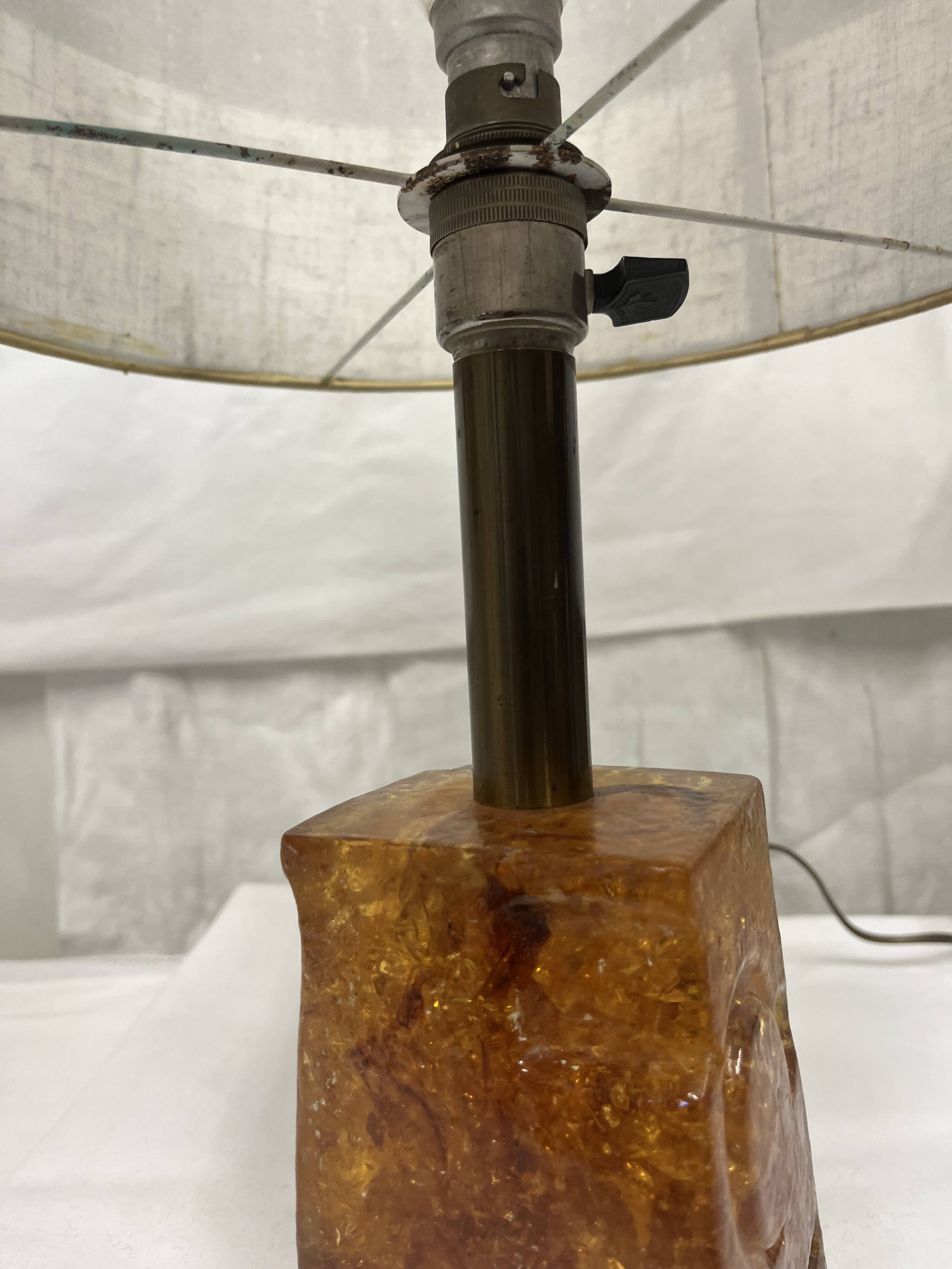 vintage fractal resin lamp 60s/70s