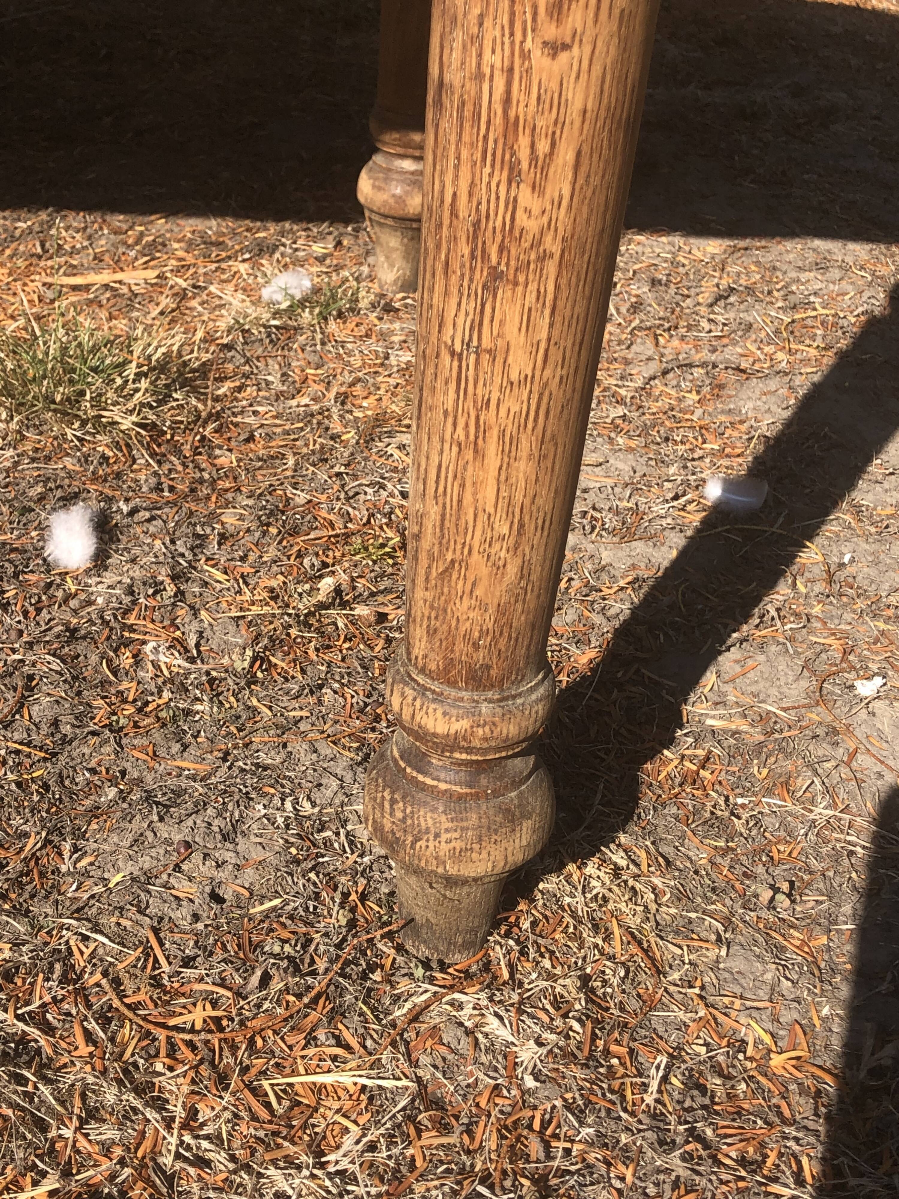 Farmhouse table made of natural wood