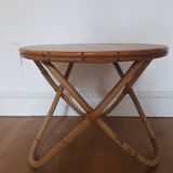 Rattan coffee table from the 60s
