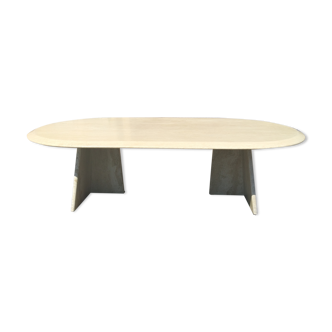 Low table in travertine around 1970