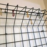 String black metal coat and hat rack, 1950s