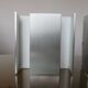 Series of 3 aluminum wall lamps, modernist, minimalist 70s