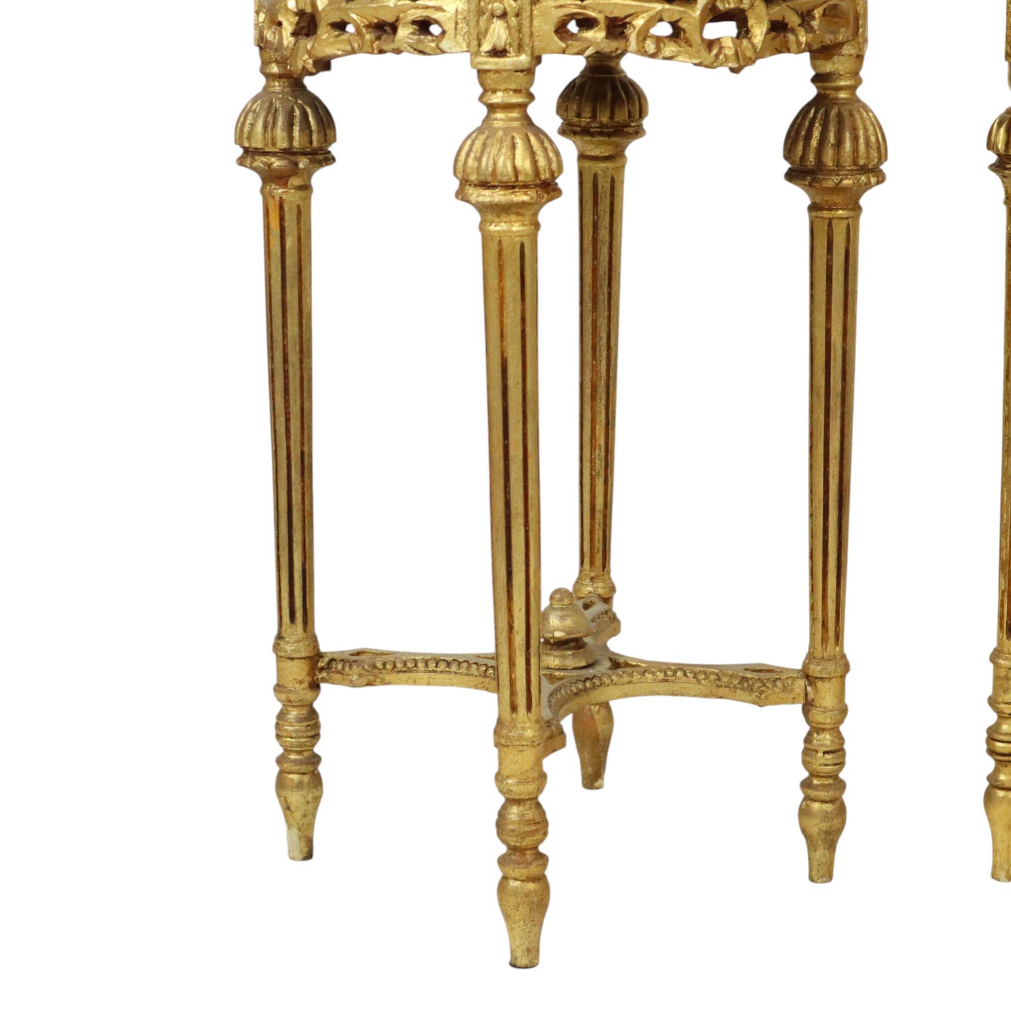 French Antique Side Tables Plant Tables Marble Empire Style