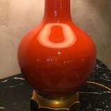 Orange opaline lamp 1920