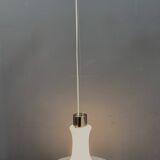 White glass pendant lamp 1980s
