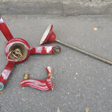 Ancient lustre and art deco style red ceramics
