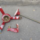 Ancient lustre and art deco style red ceramics