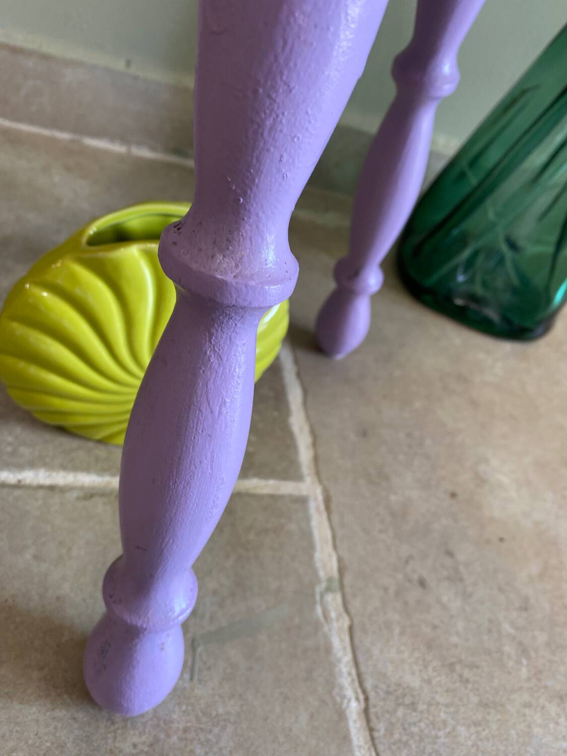 Lilac tripod stool