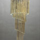 Large Murano Glass Trilobi Chandelier, Italy, 1960s