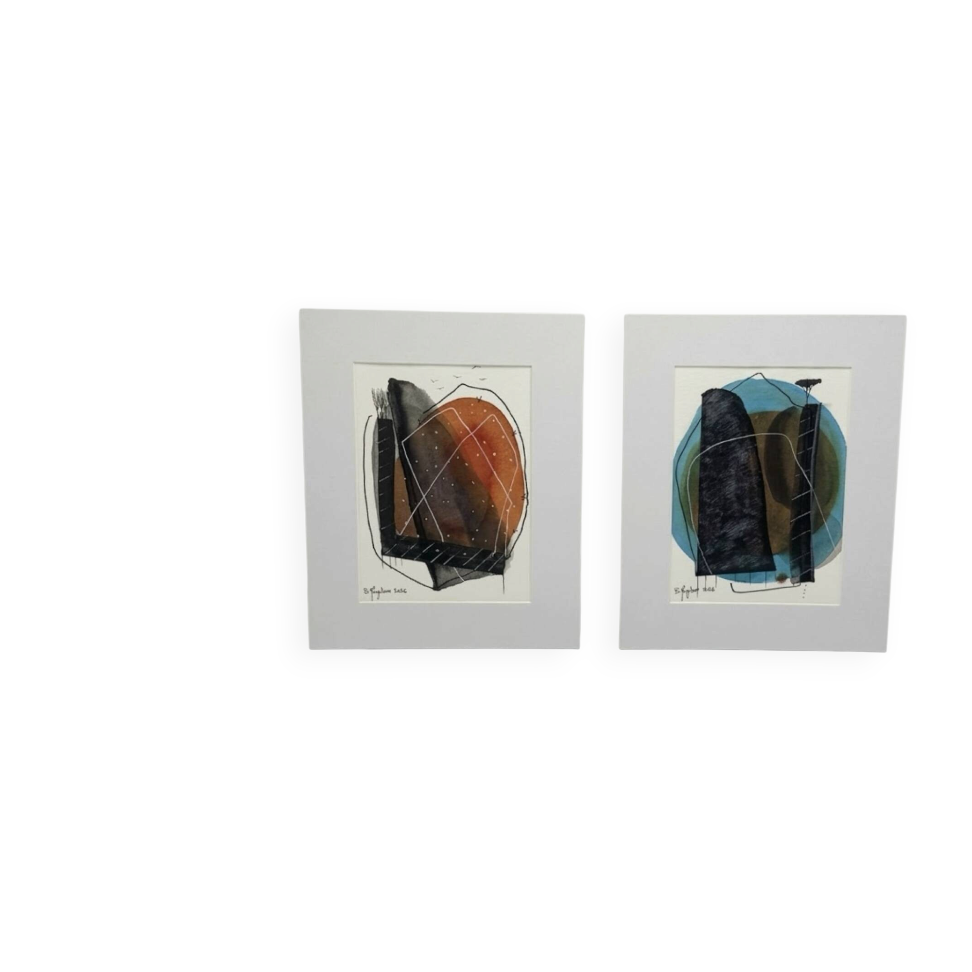 Duo de dessins original artiste côté Akoun