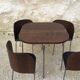Ikea table late 20th century fusion model in dark wood and chrome legs