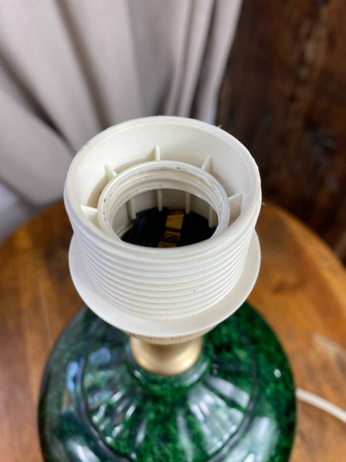 Ceramic and brass lamp Schuytener