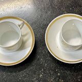 Set of 4 cups and saucers from the early 19th century in Paris porcelain