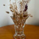 Vintage crystal glass vase 1960 1970