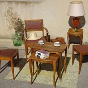 Matching Art Deco seats: 1 bridge armchair and 2 chairs.