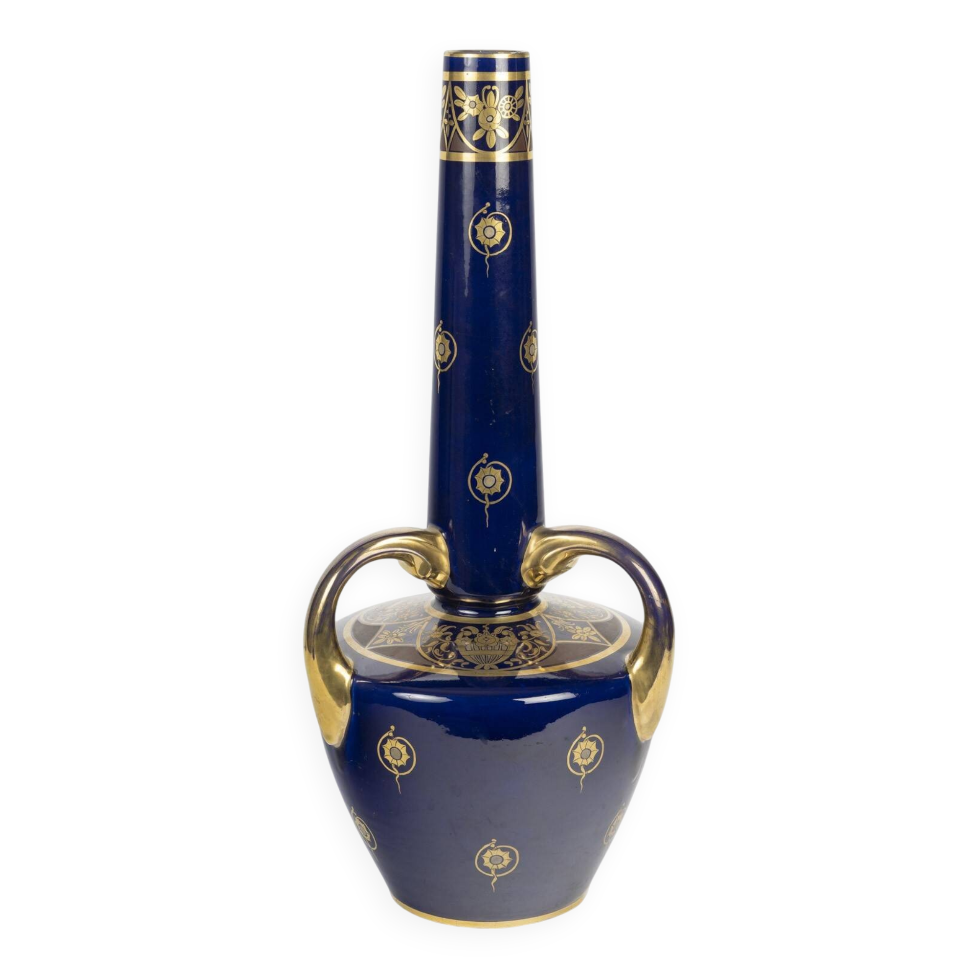 Large porcelain vase by Jaget - Pinon