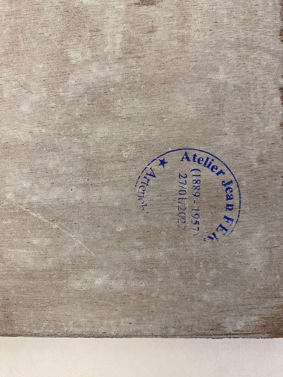 Marine, barge at the quayside, workshop stamp early twentieth century