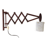 The Klint teak accordion wall lamp by Erik Hansen scandinavian 1950