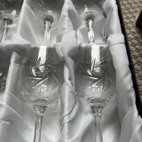 6 Cristal Grand Duc stemmed glasses for wine or water in genuine crystal