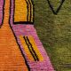Modern Moroccan Boujad multicoloured Berber rug