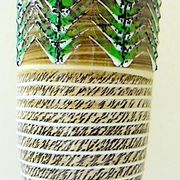 Vase cornet art deco porcelain enamelled of Lucien Brisdoux (1878-1963)