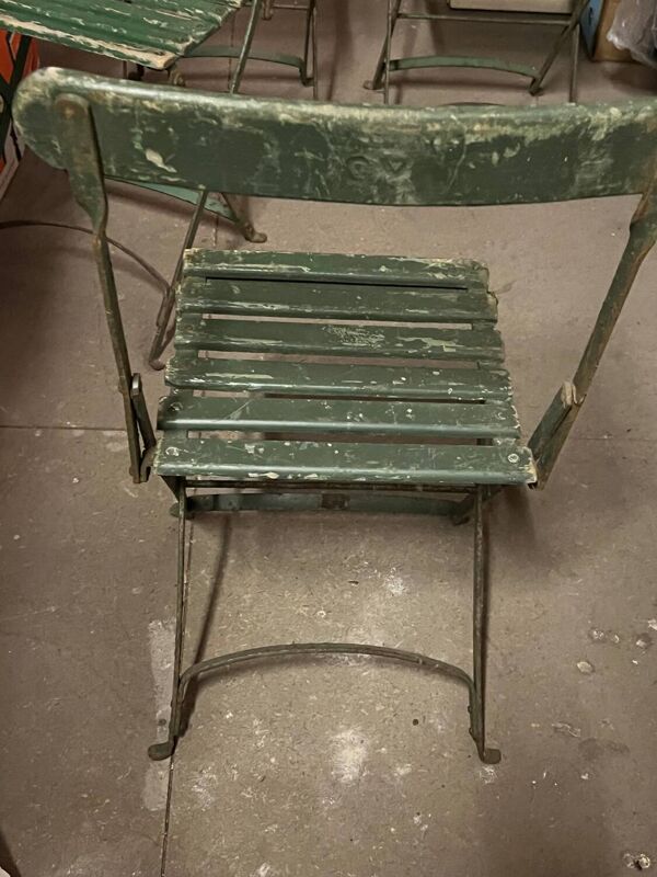 Ancien lot de 4 chaise de jardin