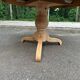 Table à manger ronde extensible rénovée pied central tripode bois 115-205cm