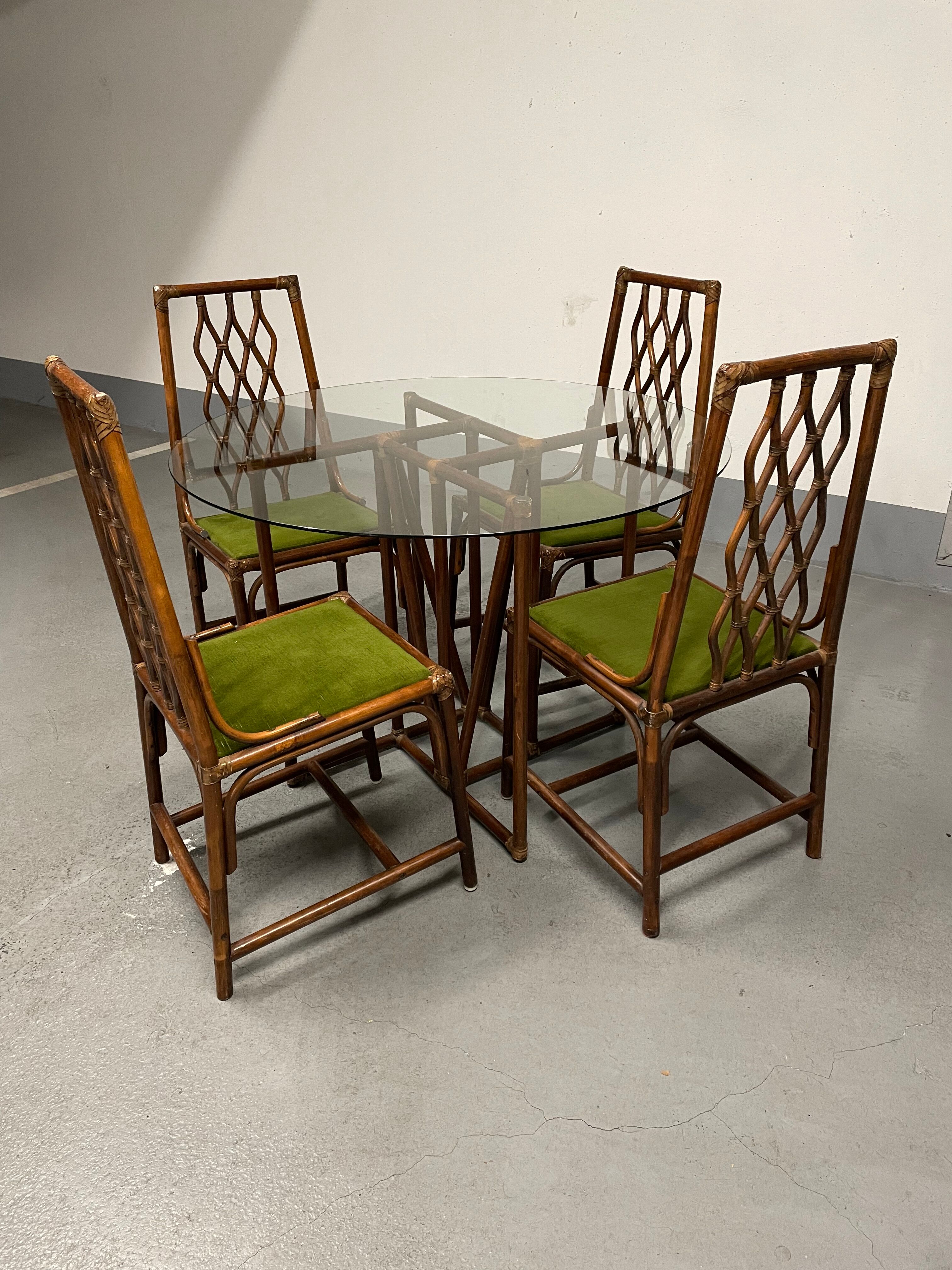 Rattan table and chairs