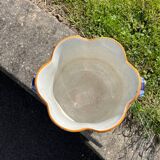 Large pot or vase in Gien earthenware with Peony decor