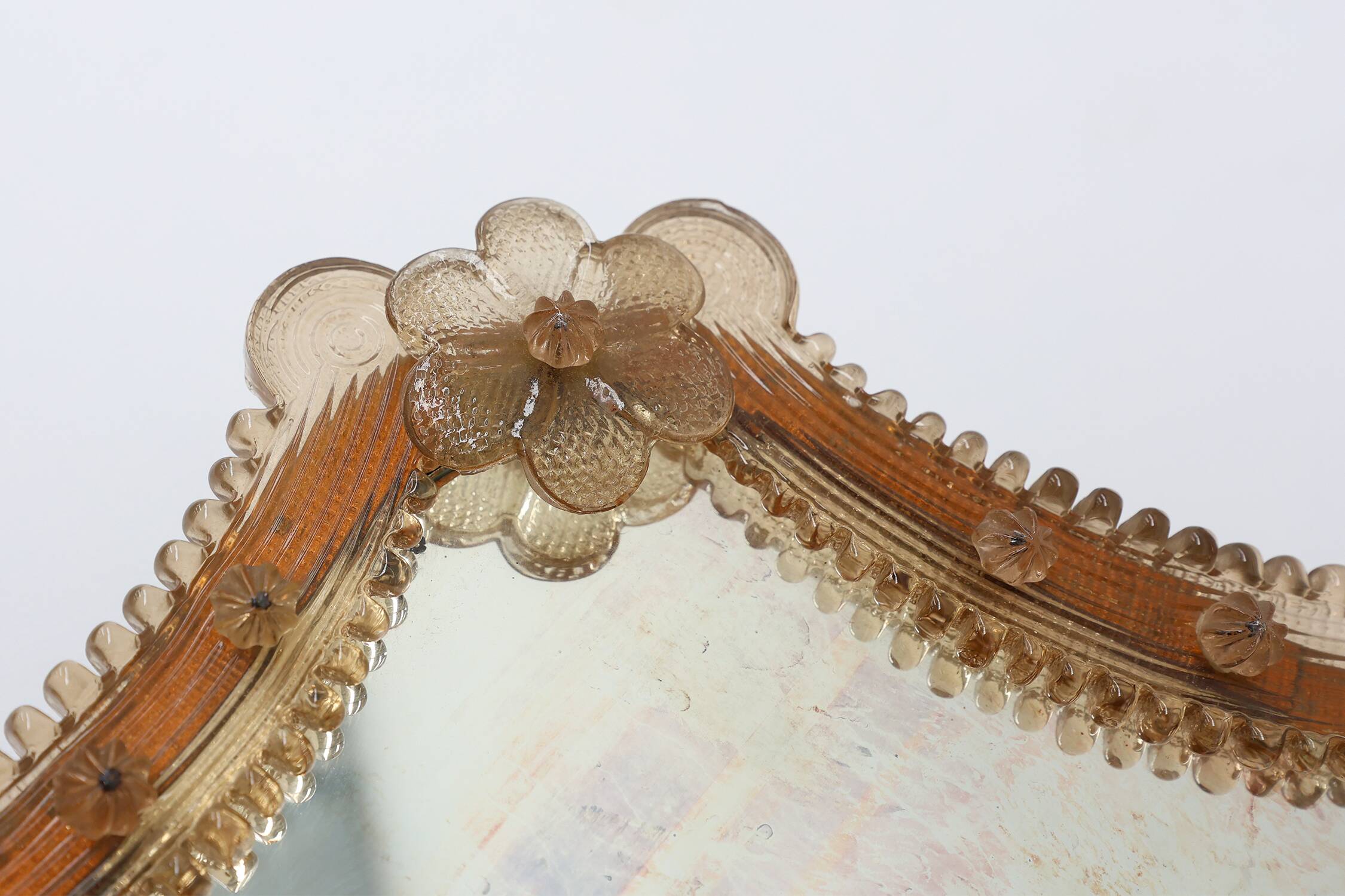 Rare large Venetian Mirror in Murano glass by  Art Venitien, model Campanil