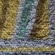 Tapis Rya à poils longs, jaune, aquamarine et gris, style mid-century modern, Suède, années 1960.