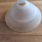 Bicolour glass bowl-shaped lampshade