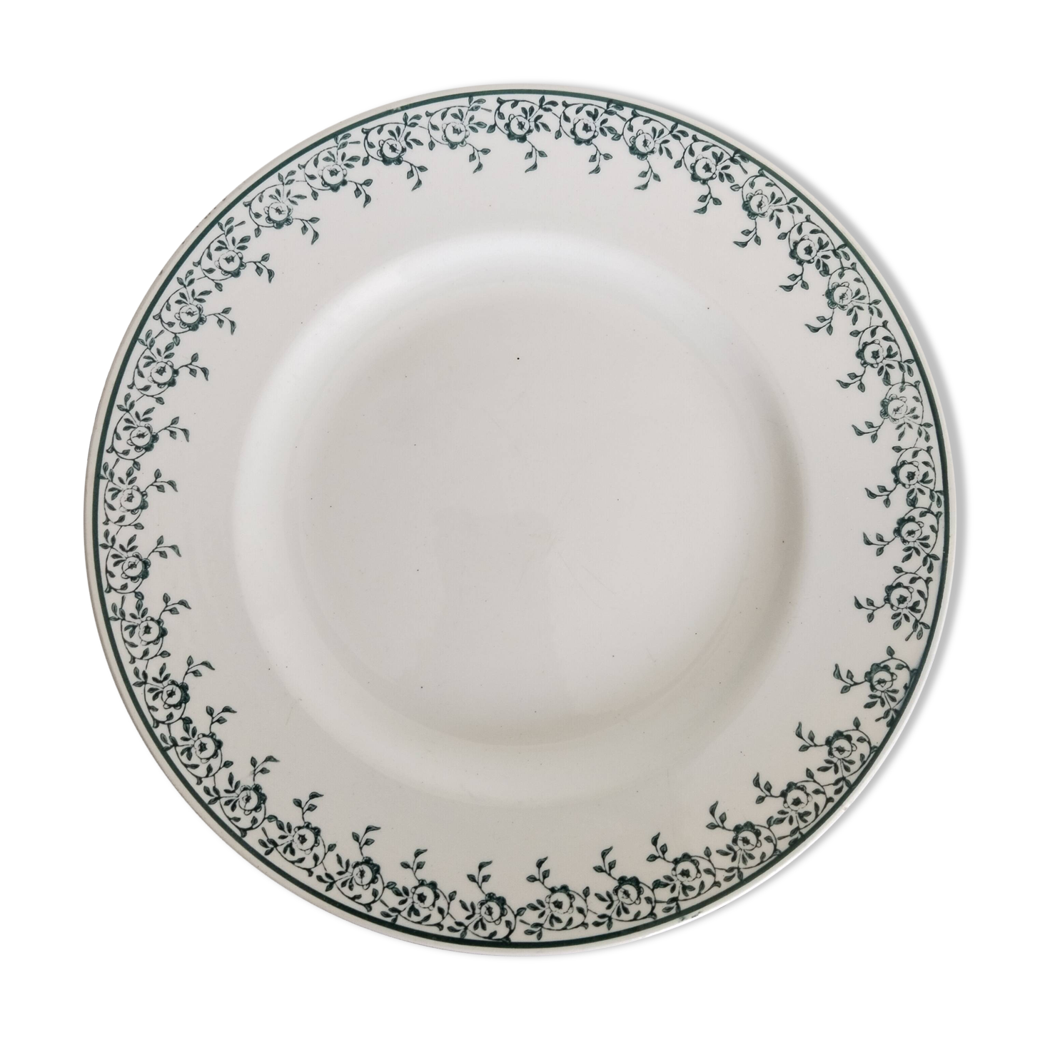 Round serving dish on Terre de Fer earthenware pedestal, Hamage Moulin des Loups