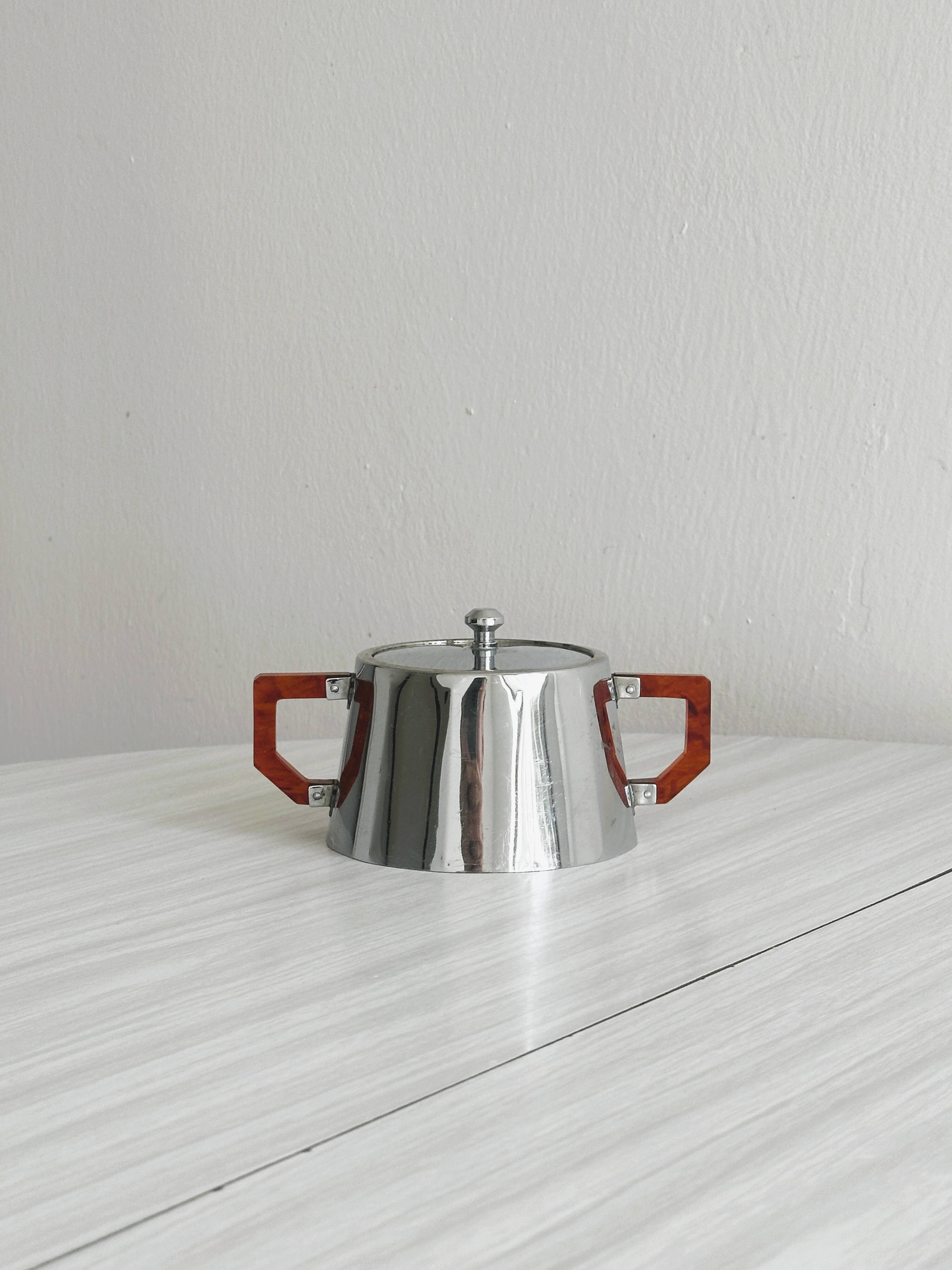 Metal sugar bowl