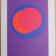 Sérigraphie signée abstrait géométrique op art Claisse geneviève 1967 cercles