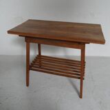 Table d'appoint vintage en chêne des années 1930