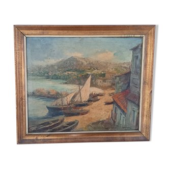 Oil on old canvas Signed ZAWACKI