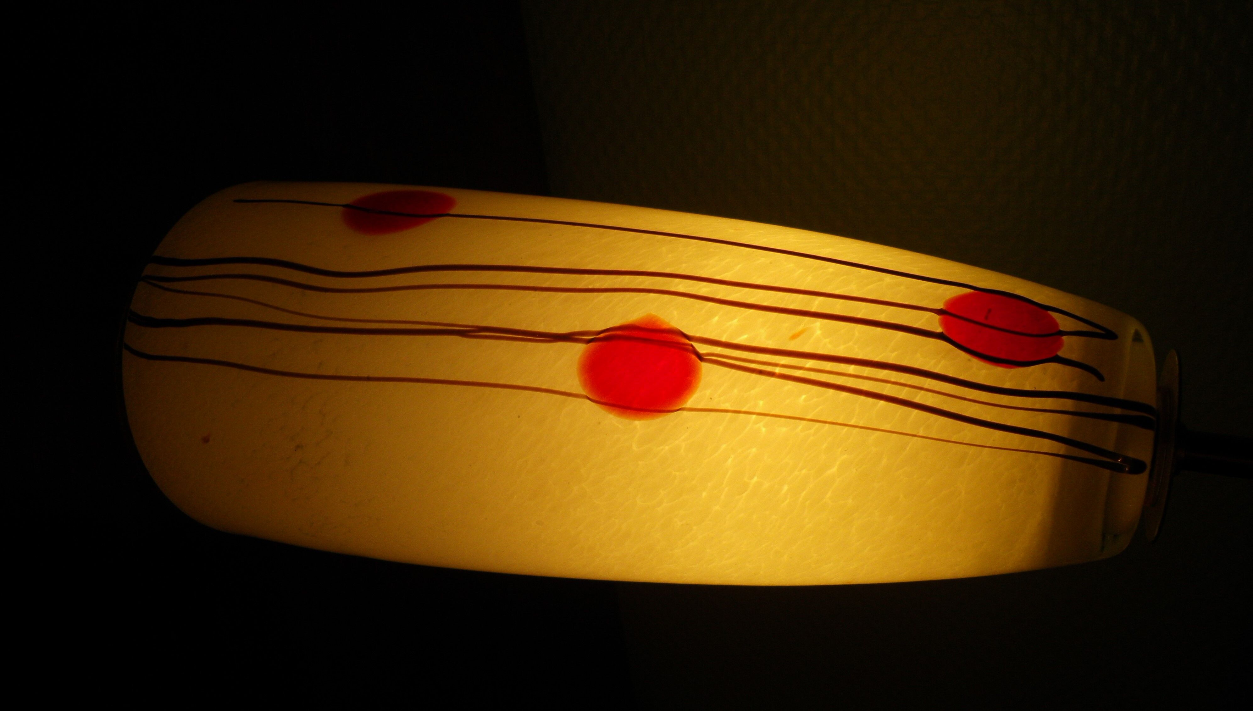 Art deco pendant lamp from the 70s, opaline, chrome metal