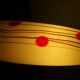 Art deco pendant lamp from the 70s, opaline, chrome metal