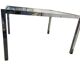 Table basse vintage chromée avec plateau en verre