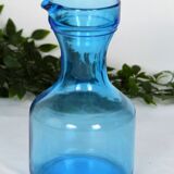 Broc à eau pichet en verre bleu
