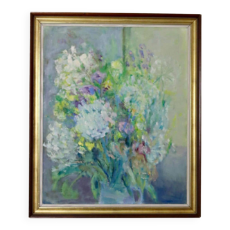 Original Swedish oil on panel from the mid-century "Whispers of Spring" Vintage