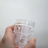 Carafe and 6 vintage glass glasses