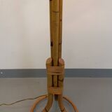Vintage rattan floor lamp from the 70s