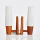 Anonymous Teak and Glass Wall Lights Pair from Sweden 1960
