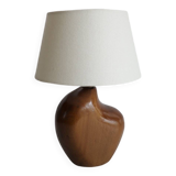 1960s free form wooden bedside lamp