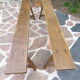 Pair of solid oak benches