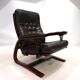 Westnofa Panter Leather Lounge Chair with Ottoman by Arnt Lande, 1970s