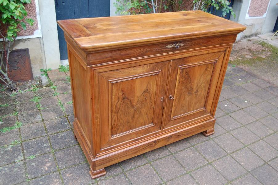 19th-century Louis Philippe walnut buffet.