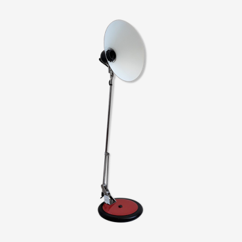 Lampe vintage Aluminor rouge